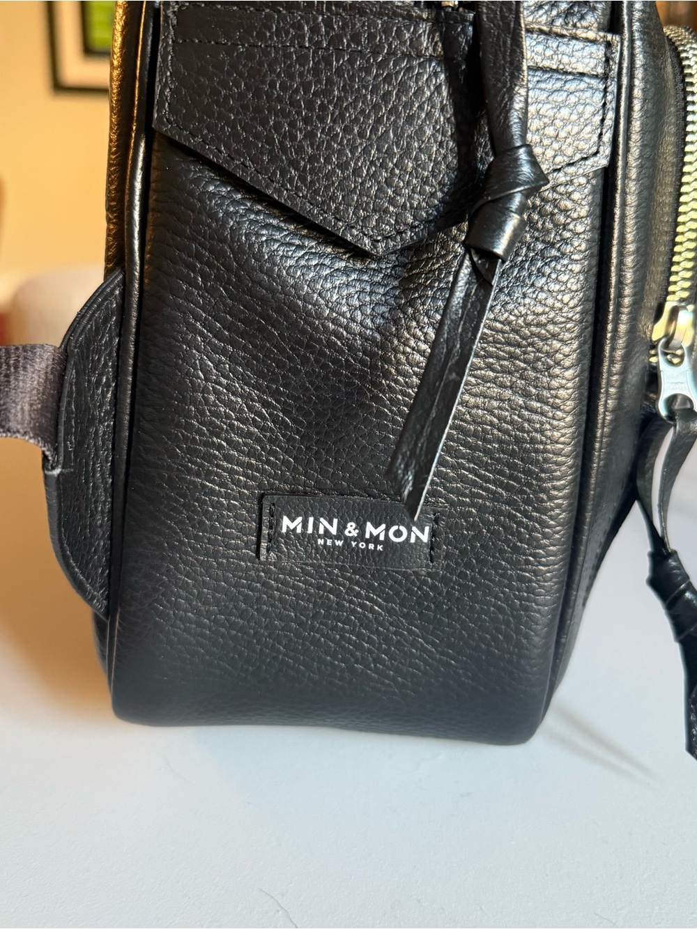 MIN & MON Leather Backpack - Picture 3 of 6
